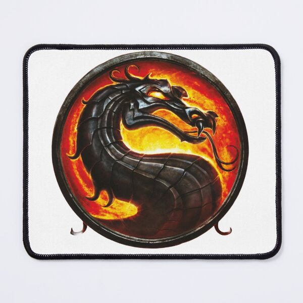 Item preview, Fiery Dragon Emblem – Black Dragon on Flame Background designed and sold by 4U---Store.