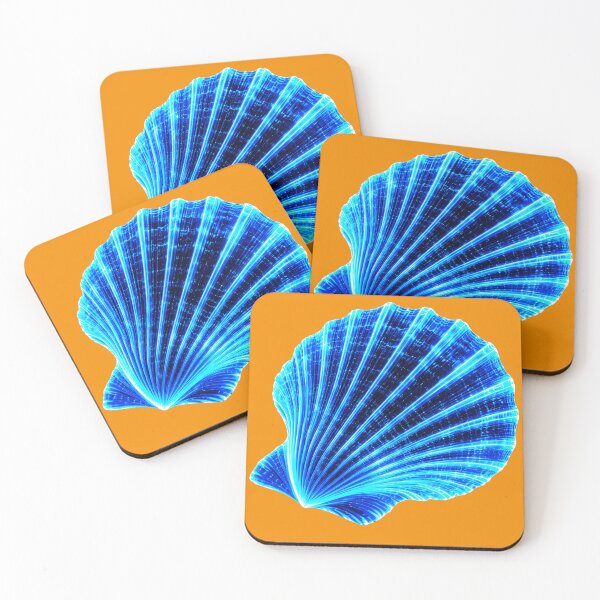 Item preview, Glowing Blue Seashell Ocean Art designed and sold by MagicCrystal.