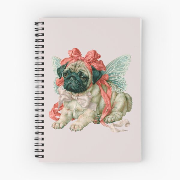 Item preview, Vintage Fairy Pug Dog Cute Puppy Watercolor Cottagecore designed and sold by NadinArtStudio.