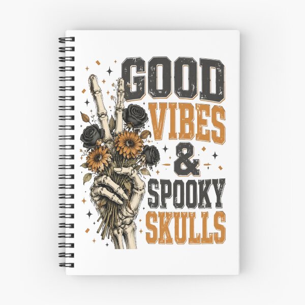 Item preview, Good Vibes And Spooky Skulls Skeleton Hand designed and sold by Sovereign Supply Co..