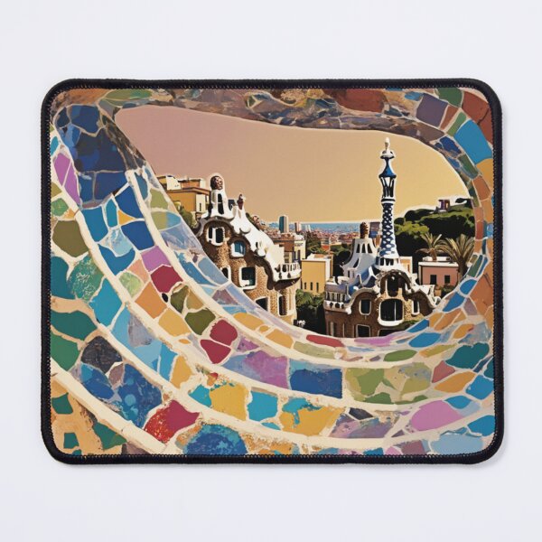 Item preview, Park Güell Barcelona Pop Art Mosaic – Gaudí Architecture designed and sold by Arteque.