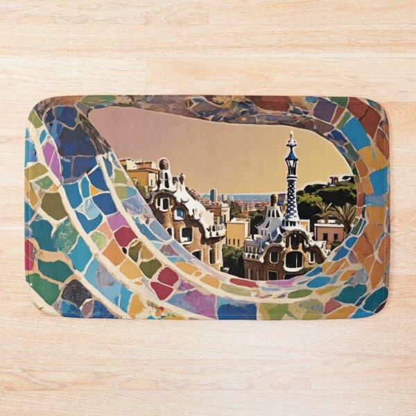 Item preview, Park Güell Barcelona Pop Art Mosaic – Gaudí Architecture designed and sold by Arteque.
