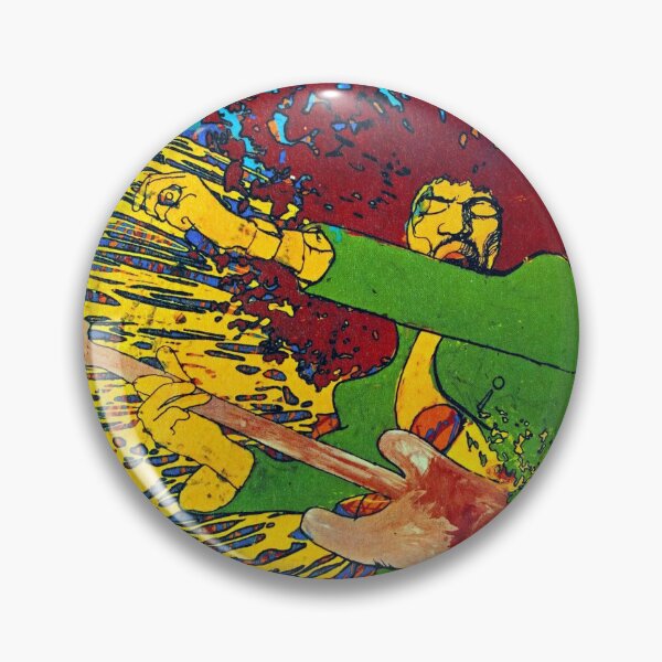 Artikelvorschau, Psychedelic Exploding Hendrix-Poster von 1967 entworfen und verkauft von colliophoto.