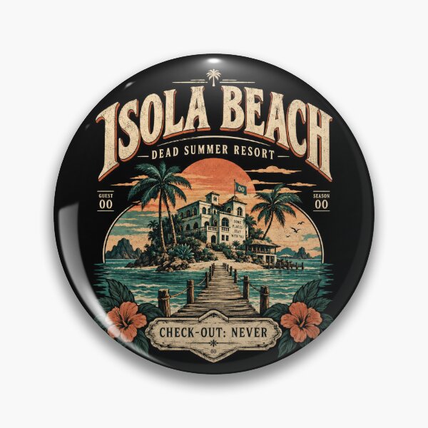 Item preview, Isola Beach – Vintage Tropical Resort Graphic designed and sold by PhilllandArt.