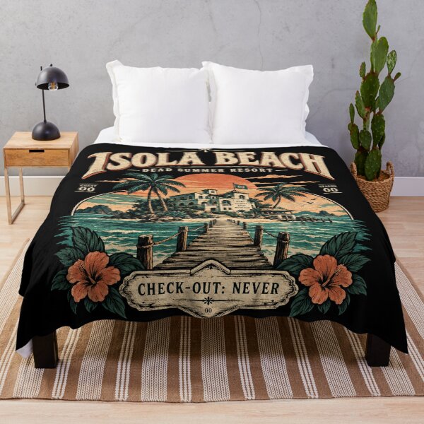 Item preview, Isola Beach – Vintage Tropical Resort Graphic designed and sold by PhilllandArt.