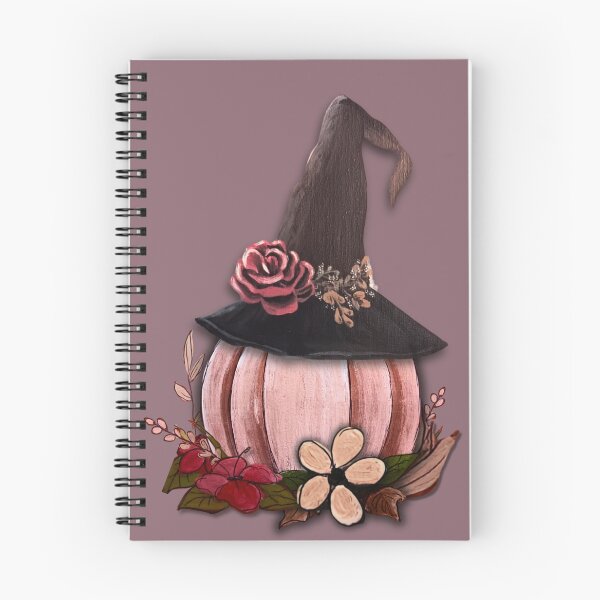 Item preview, Pink Witch Hat Pumpkin – Romantic Autumn Halloween Art designed and sold by ArtistsAtticWI.
