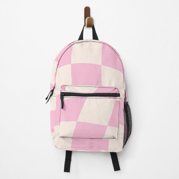 Item preview, Wavy Pink Checkerboard – Retro Groovy Warped Check Pattern designed and sold by Frohyou.