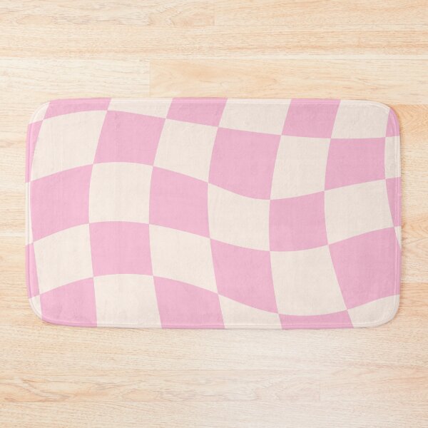 Item preview, Wavy Pink Checkerboard – Retro Groovy Warped Check Pattern designed and sold by Frohyou.