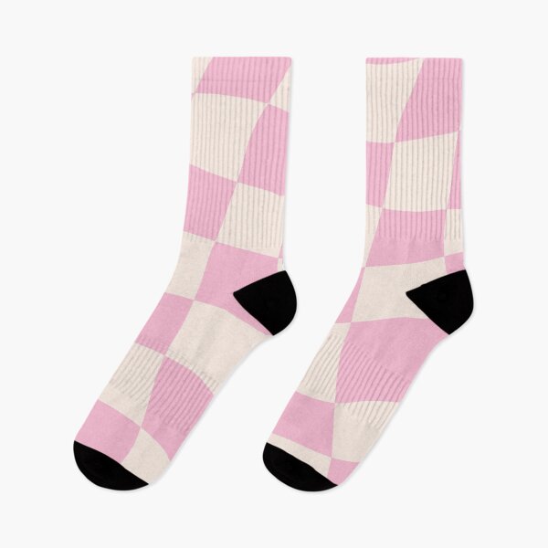 Artikelvorschau, Wellenförmiges rosa Schachbrettmuster – Retro-grooviges, verzerrtes Karomuster entworfen und verkauft von Frohyou.