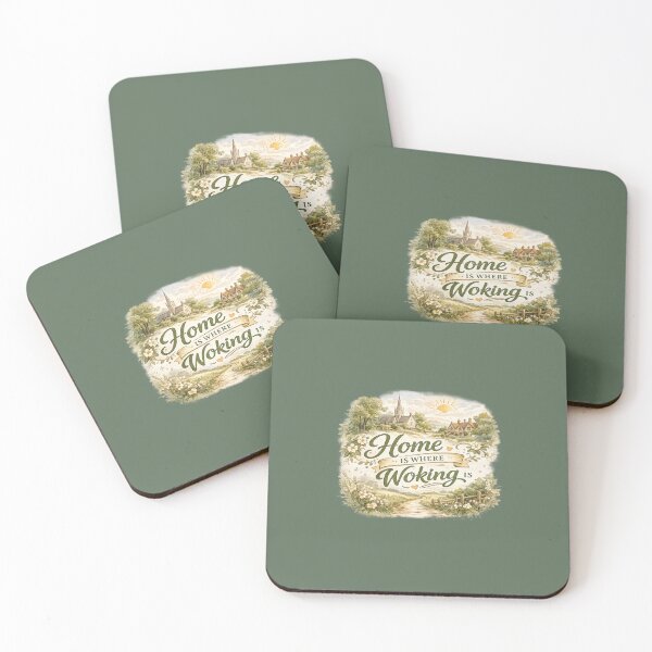 Item preview, Home Is Where Woking Is | Woking Surrey Cottagecore Gift designed and sold by ThatSurreyLife.