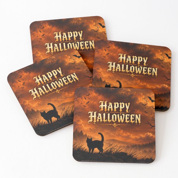 Item preview, Black Cat Under a Halloween Moon designed and sold by Kimberly Palmer.