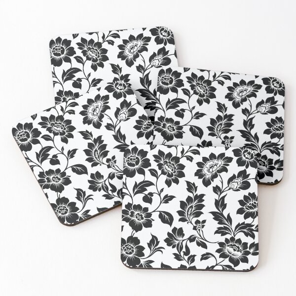 Item preview, Black Floral Pattern  designed and sold by YLinDesign.