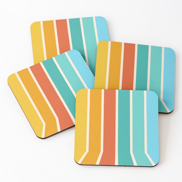 Item preview, Retro Surf Stripes – Mid-Century Modern Angled Stripe Pattern designed and sold by Frohyou.