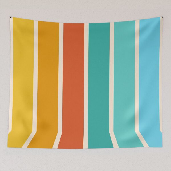 Item preview, Retro Surf Stripes – Mid-Century Modern Angled Stripe Pattern designed and sold by Frohyou.