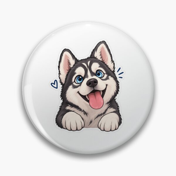 Item preview, Cute Husky Puppy Sticker  designed and sold by CROFTARTS.