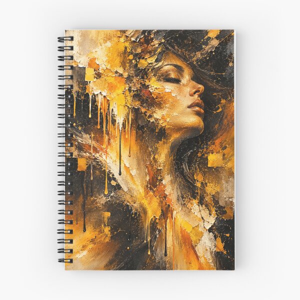 Item preview, Gilded Reverie - Black and Gold Abstract Woman Portrait designed and sold by Joey Santiago.