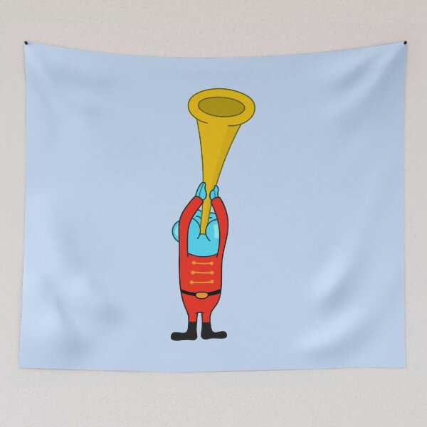 Item preview, SpongeBob- fish 2 playing the trumpet in the Bubble Bowl designed and sold by DibujandoPorfa.