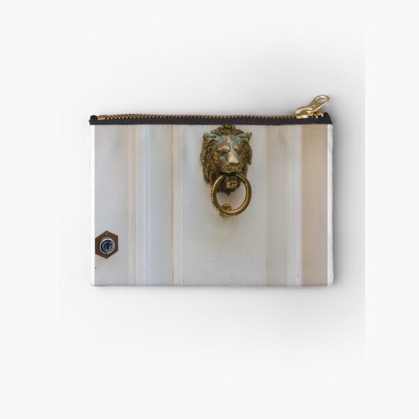 Item preview, Elegant Brass Lion Door Knocker on White Paneled Front Door for Classic Home Decor designed and sold by Nmallia.