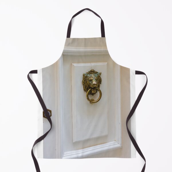 Item preview, Elegant Brass Lion Door Knocker on White Paneled Front Door for Classic Home Decor designed and sold by Nmallia.