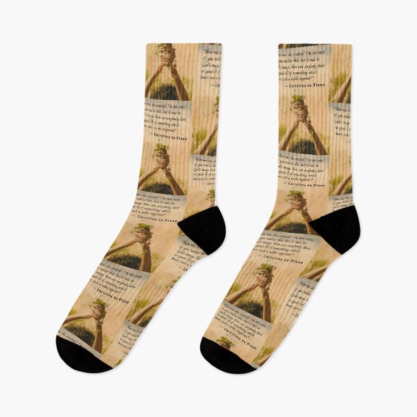 Item preview, Christine de Pizan quote: How was she created? I'm not sure if you realize this, but it was in God's image. designed and sold by artbleed.