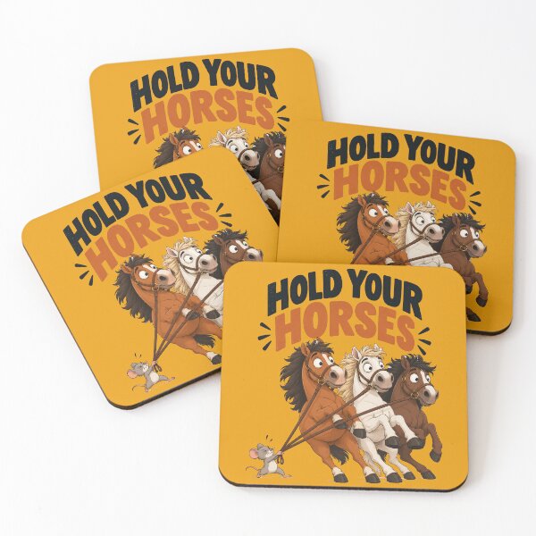 Item preview, Hold Your Horses – Funny Mouse & Horses designed and sold by Furflix.