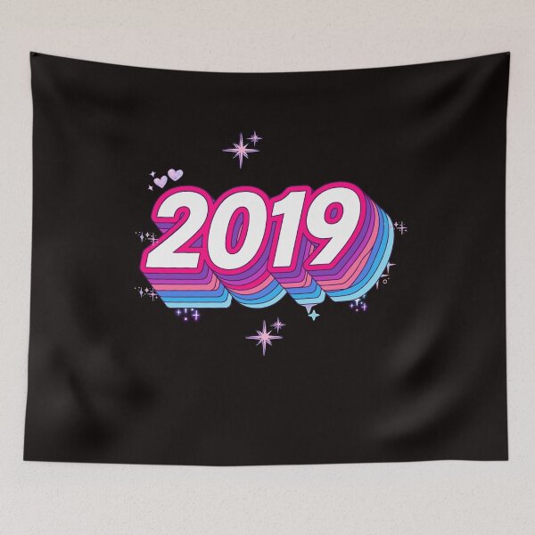 Item preview, 2019-Stars-Pink Purple & Blue designed and sold by Snapdragon Designs.