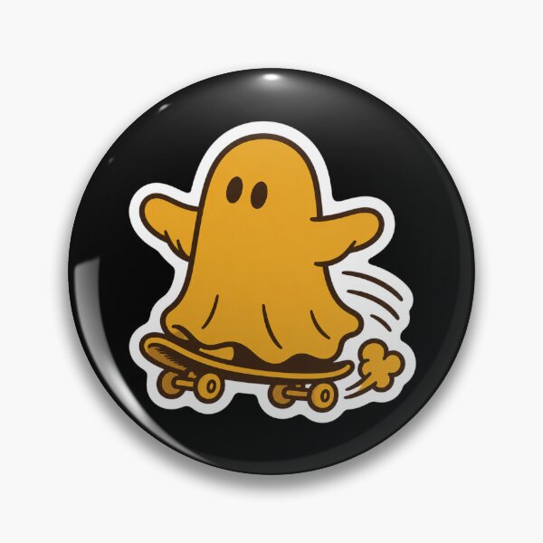 Item preview, Skating Ghost – Cute Yellow Skateboarder Cartoon designed and sold by Vision Crafted.