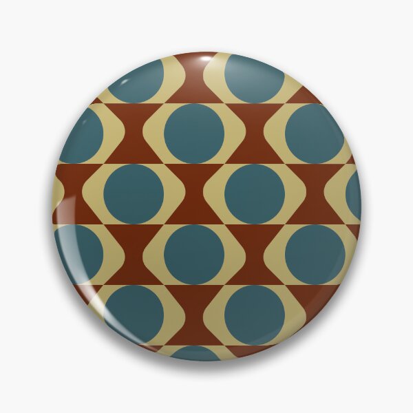 Item preview, Retro Danish Ovals – 1970s Geometric Hourglass & Circle Pattern designed and sold by Frohyou.