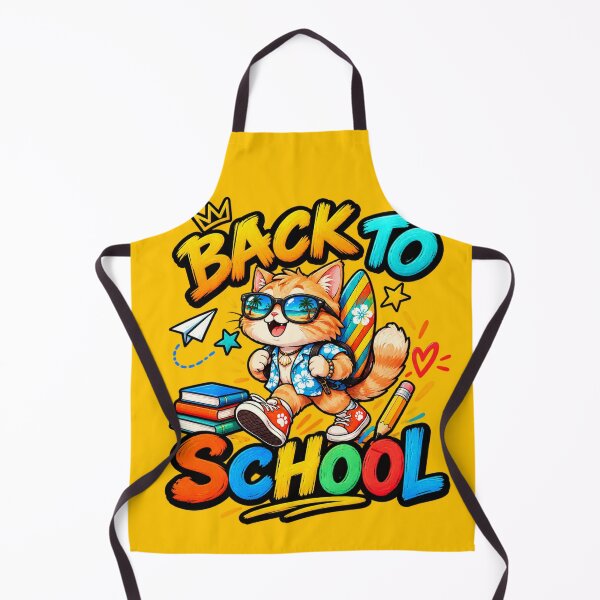 Item preview, Cool peachy Cat Surfer Back to School from beach designed and sold by BLUESKY11a.