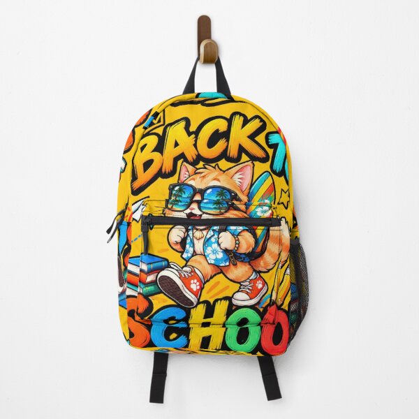 Item preview, Cool peachy Cat Surfer Back to School from beach designed and sold by BLUESKY11a.