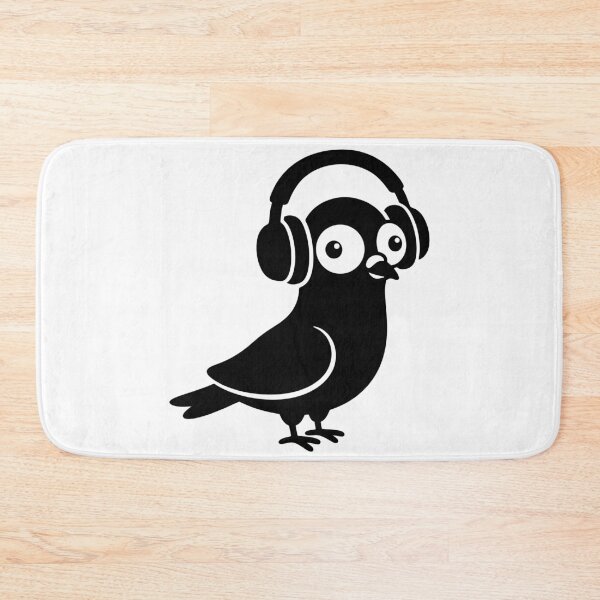 Item preview, A pigeon wearing headphones designed and sold by Surprised Hen.
