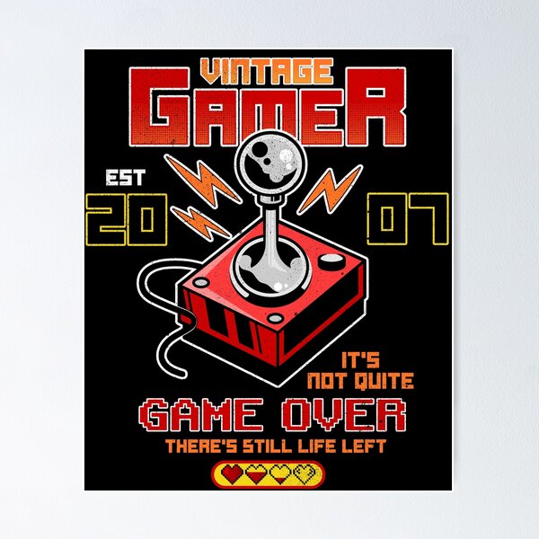Item preview, Vintage Gamer Since 2007 Funny Birthday Gaming designed and sold by JRRTs.