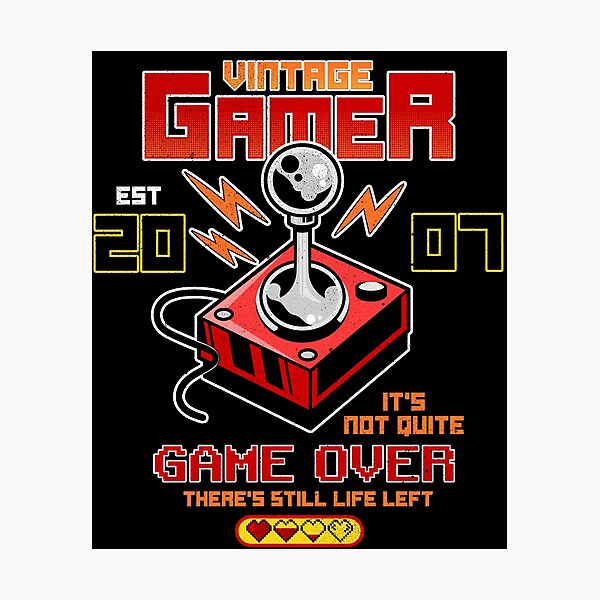 Item preview, Vintage Gamer Since 2007 Funny Birthday Gaming designed and sold by JRRTs.