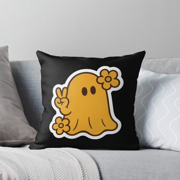 Item preview, Cute Retro Groovy Ghost with Daisy Flowers designed and sold by Vision Crafted.