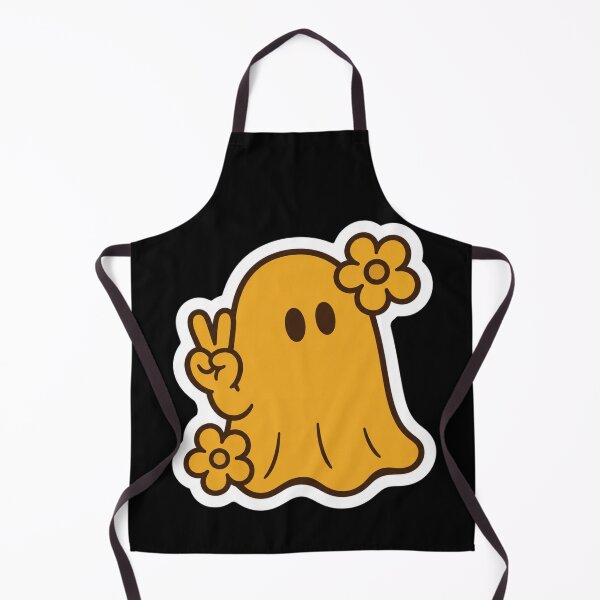 Item preview, Cute Retro Groovy Ghost with Daisy Flowers designed and sold by Vision Crafted.