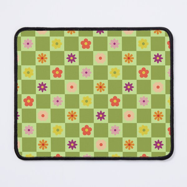 Item preview, Y2K Ditsy Flower Checks – Whimsical Mod Botanical Checkerboard Pattern designed and sold by Frohyou.