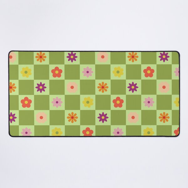 Item preview, Y2K Ditsy Flower Checks – Whimsical Mod Botanical Checkerboard Pattern designed and sold by Frohyou.