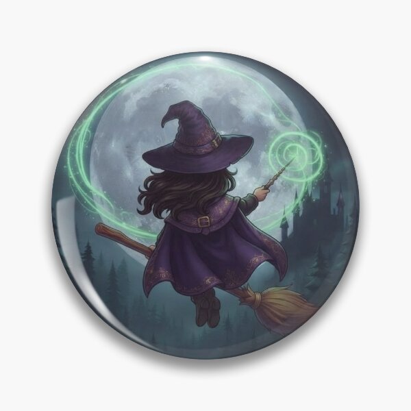 Item preview, Moonlit Witch - Spooky Cute Halloween Series designed and sold by ImagineNature.