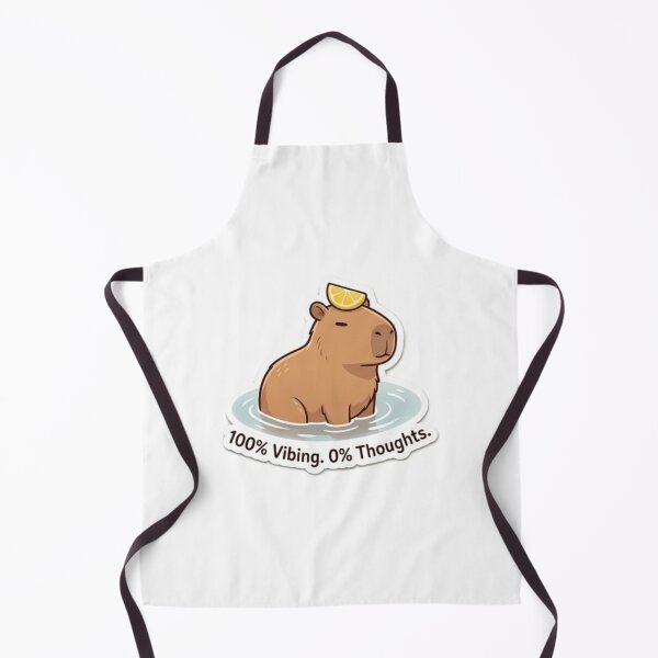 Item preview, 100% vibing 0% thoughts with CAPYBARA citrus fruit on his head. designed and sold by ZANU creativity.
