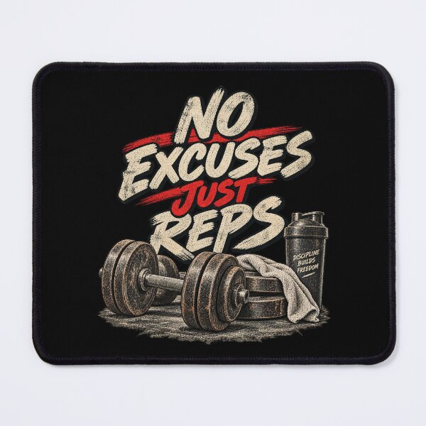 Item preview, No Excuses Just Reps Vintage Gym designed and sold by Numerous-Niches.