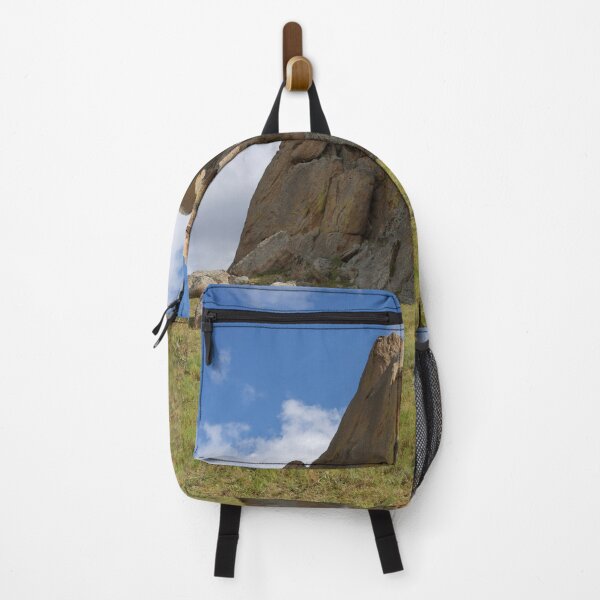 Item preview, Weathered Rock Pinnacle on a Grassy Slope Beneath Blue Sky designed and sold by seunghus.