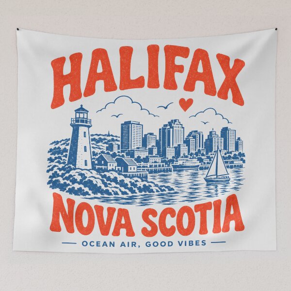 Item preview, Halifax Retro City designed and sold by HowToCanadian.