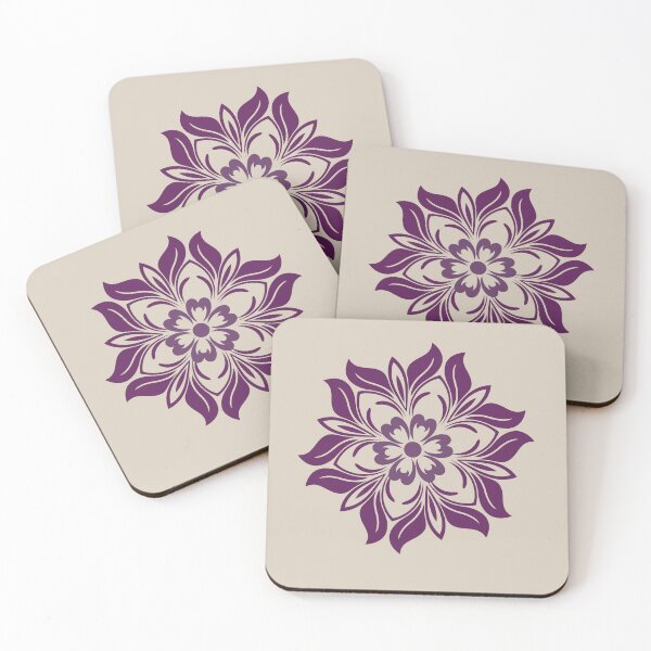 Item preview, Purple Floral Mandala Motif Pattern designed and sold by ​Jyoti Digital Artist.