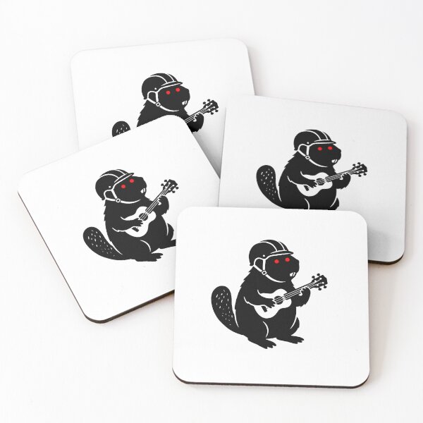 Item preview, A beaver playing the ukulele designed and sold by Surprised Hen.