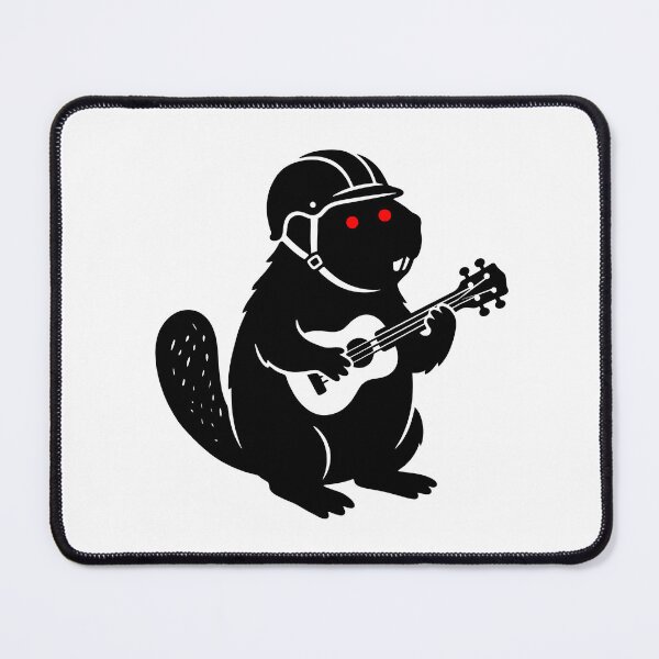 Item preview, A beaver playing the ukulele designed and sold by Surprised Hen.