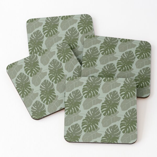 Item preview, Olive Monstera Leaf Pattern | Earthy Tropical Botanical Art designed and sold by ​Jyoti Digital Artist.