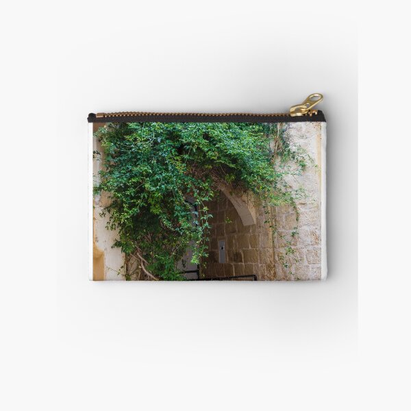 Item preview, Green Vines Over Stone Archway and Wrought Iron Gate in Historic Narrow Alleyway designed and sold by Nmallia.