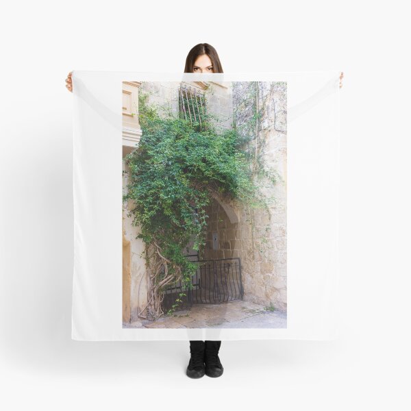 Item preview, Green Vines Over Stone Archway and Wrought Iron Gate in Historic Narrow Alleyway designed and sold by Nmallia.