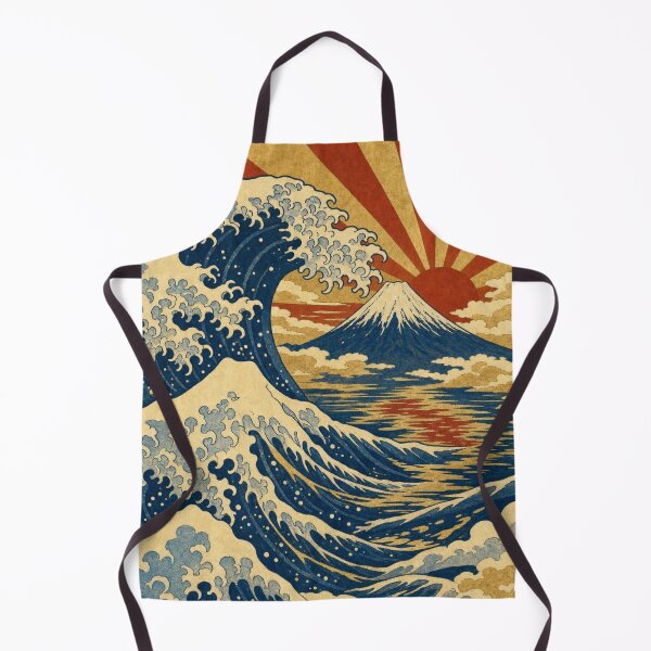 Item preview, The Great Wave Off Kanagawa and Mount Fuji Sunset - Vintage Japanese Ukiyo-e Art designed and sold by vekotpu.