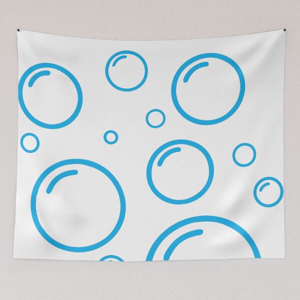 Item preview, Blue Outline Bubbles Transparent  designed and sold by ZorianArt.